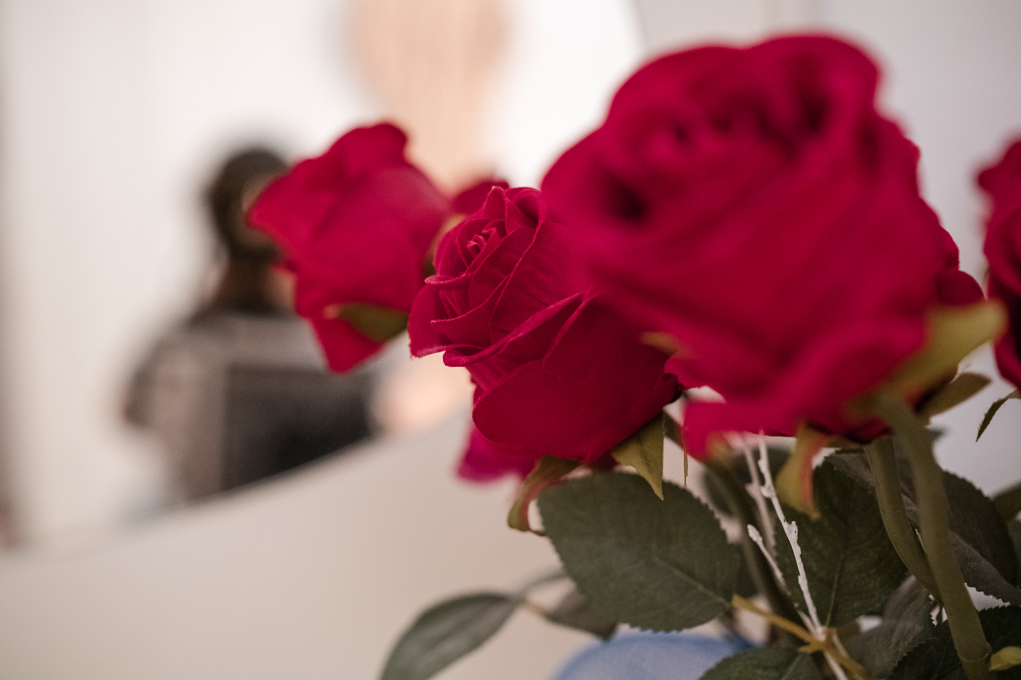 Dettaglio delle rose per la cerimonia